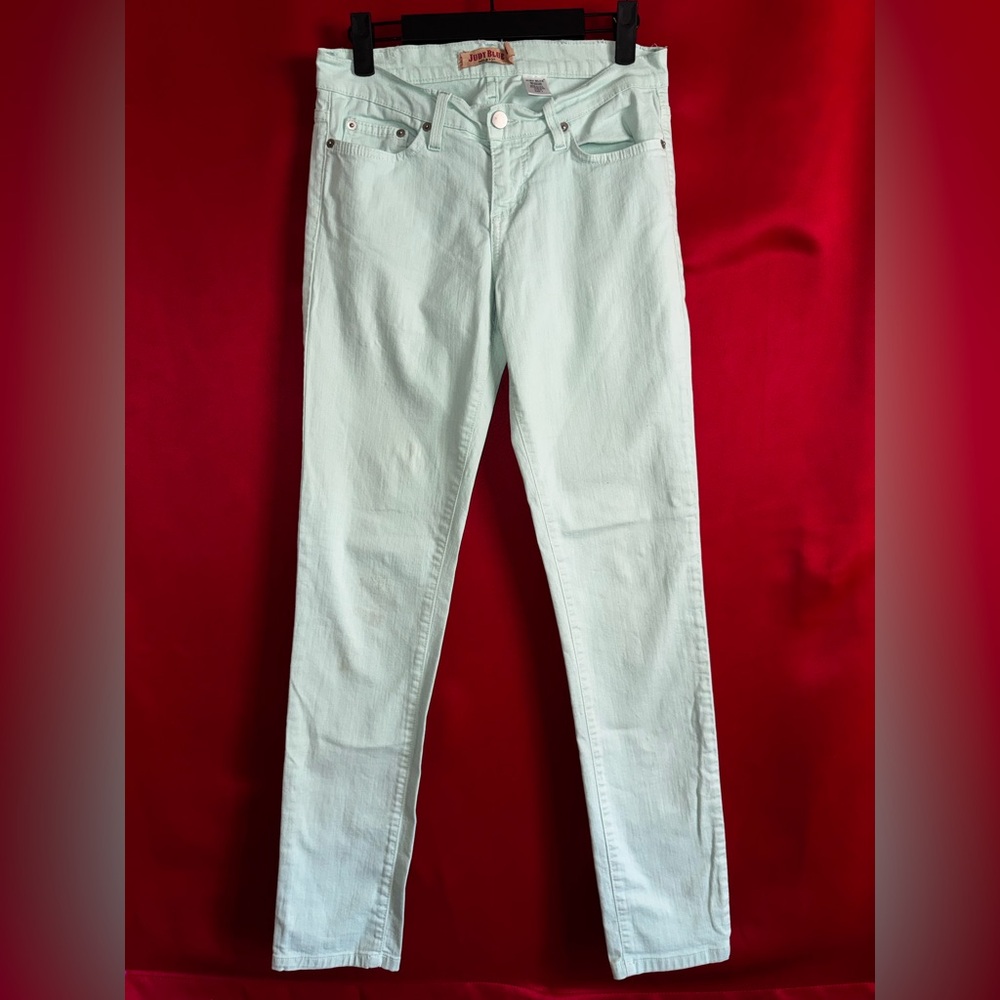 #326-🔥JUDY BLUE Mint Green Skinny Jeans Size 7